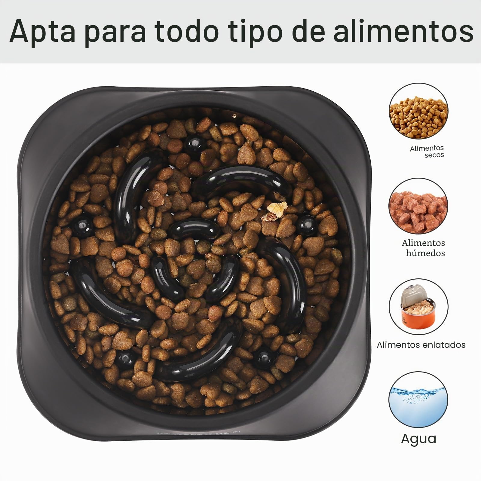Mateeylife Comedero para Perros, Comedero Perro Antivoracidad para Cani Mediani e Grandi, Slow Feeder Anti Ingozzamento, Mediano 1 Unidad