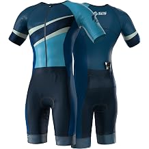 SLS3 Triathlon Suit Mens Elite Aero Trisuit Men - Tri Suit Triathlon - Full Zip, Aero Sleeves, Internal and Rear Pockets