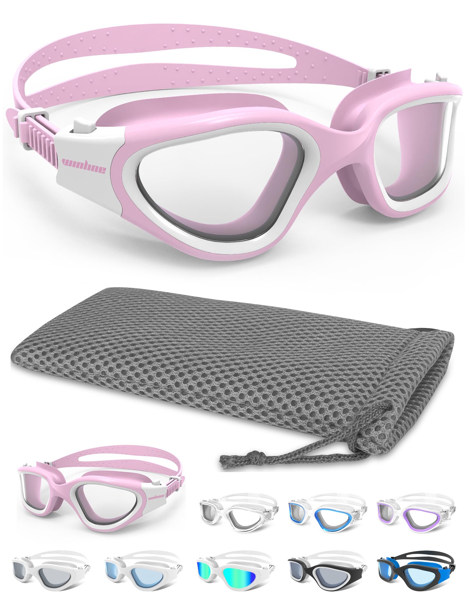 Winline Schwimmbrille für Herren Damen Anti-Beschlag UV-Schutz wasserdicht klare Sicht,Schwimmbrille polarisierter/nicht polarisierter für Erwachsene Jugendliche