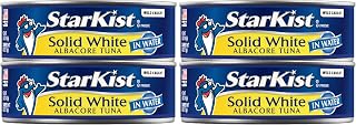 StarKist Solid White Albacore Tuna in Water, 5 oz Cans, 4-Pack | 26g Protein, Dolphin Safe, Keto Paleo Friendly