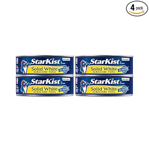 StarKist Solid White Albacore Tuna in Water, 5 oz Can, Pack of 4
