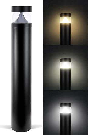 Lighting Labs 39-Inch Outdoor LED Bollard Light, 20W, 3CCT, Flat Top