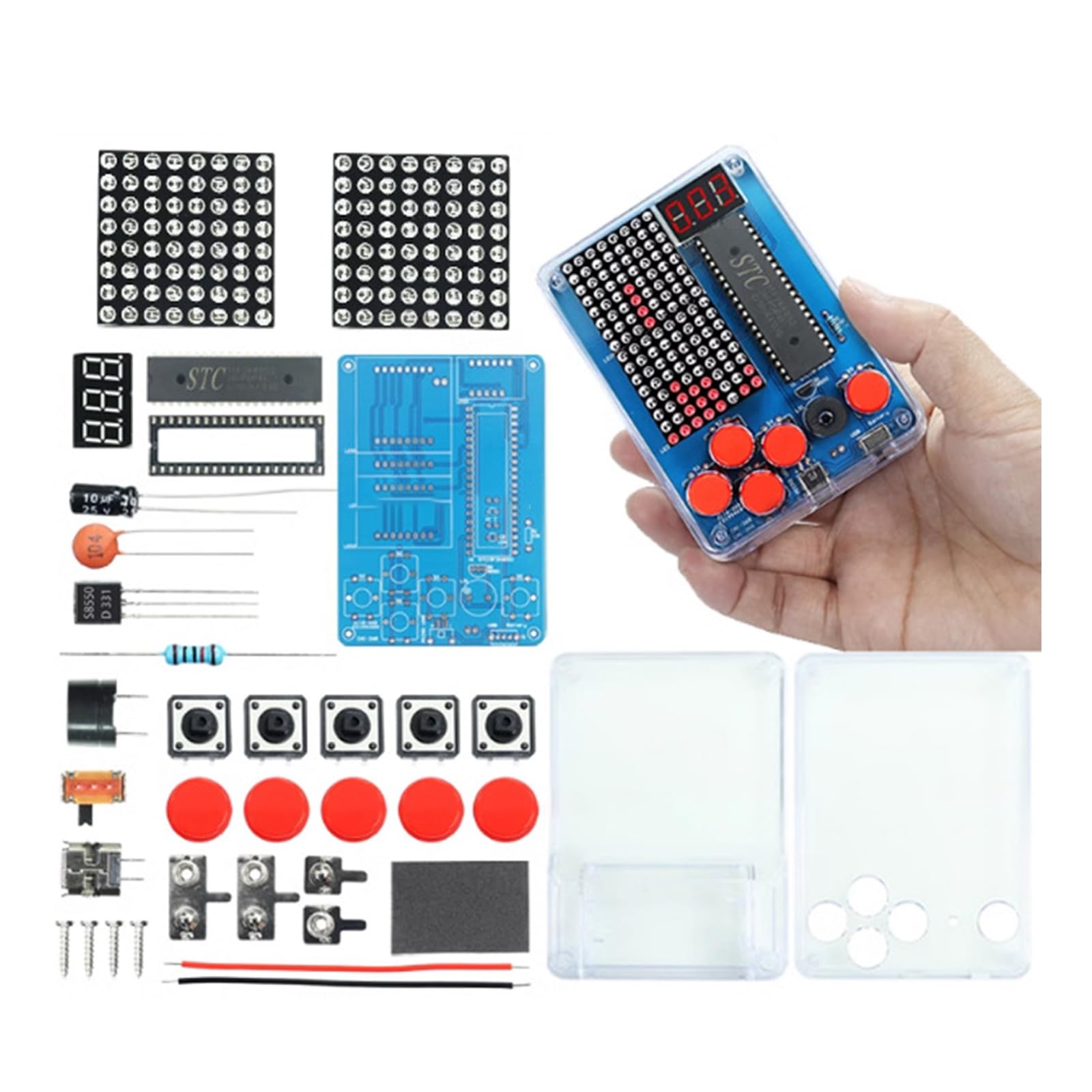 RGYBAO DIYer Classical Electronic Soldering Kits 4 Games Including Snakes for Projects Family Fun High School Training Electronic Project