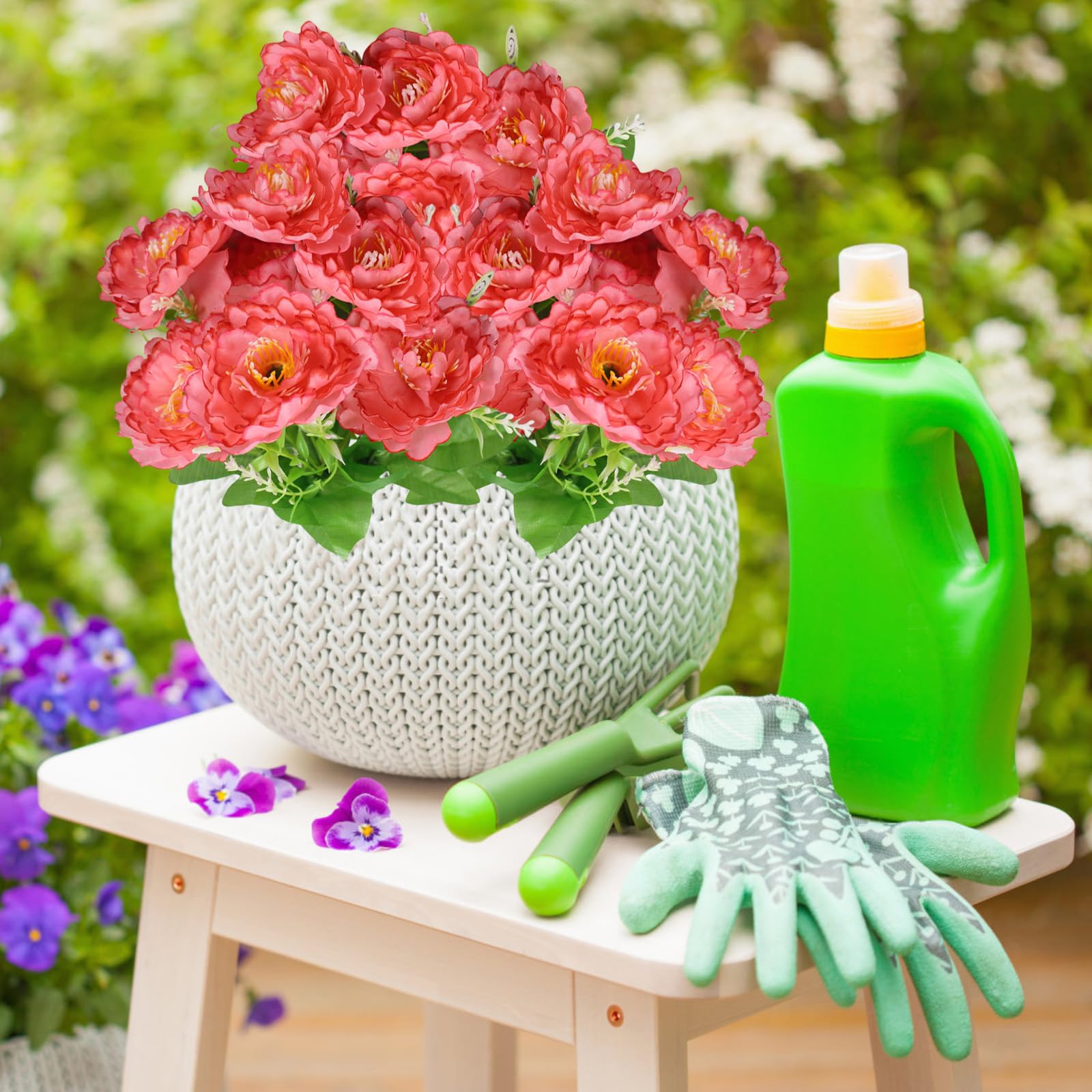 astylishome Artificial Flowers for Graves Outdoors - Image 4