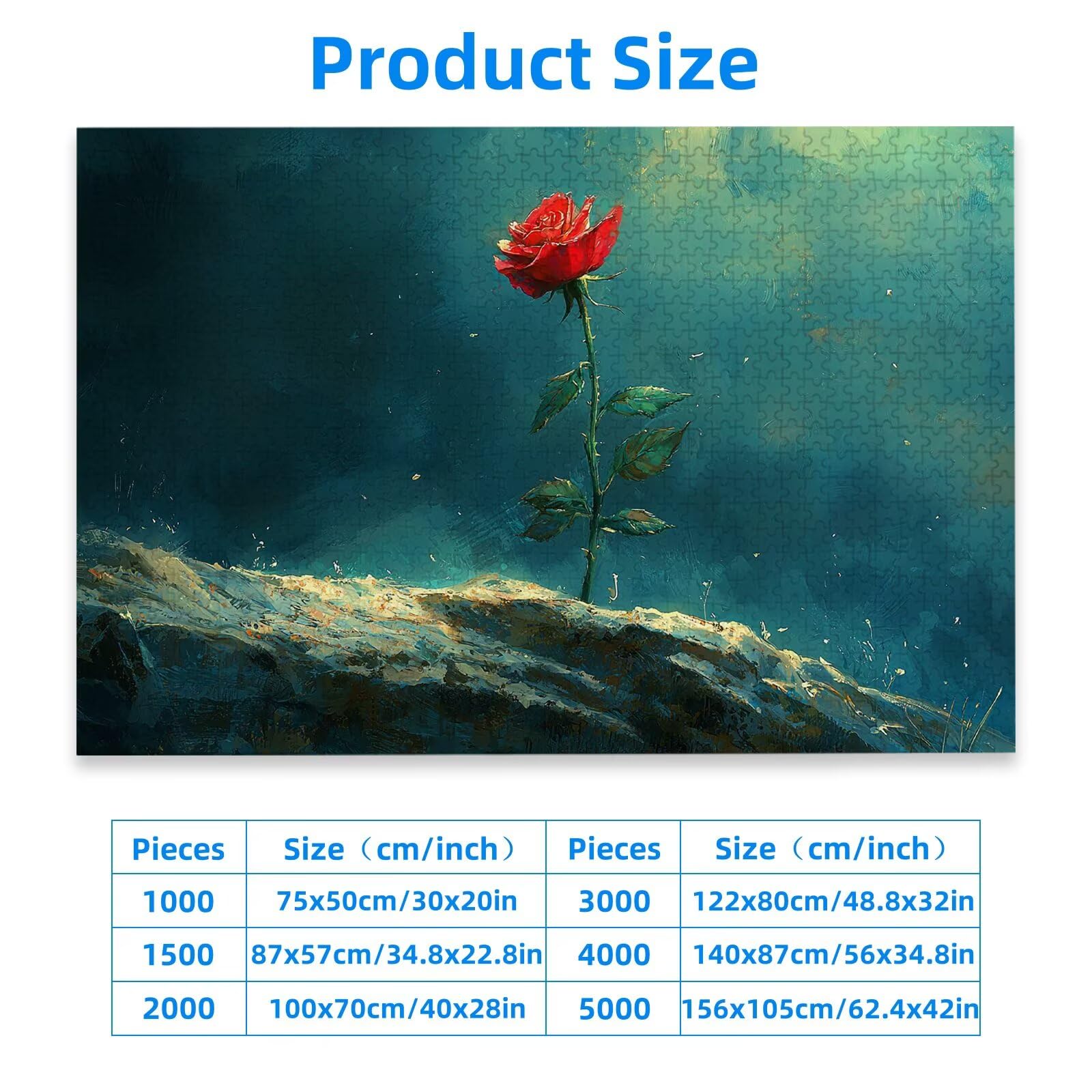 Puzzle 3000 Pièces Adultes, Puzzle Rose pour Adulte Débutant, 122x80 cm Grand Puzzles Fleur avec Boite, Jeu de Concentration pour Adultes, Puzzles Bois pour Décoration Maison, Cadeau Femme, -1896