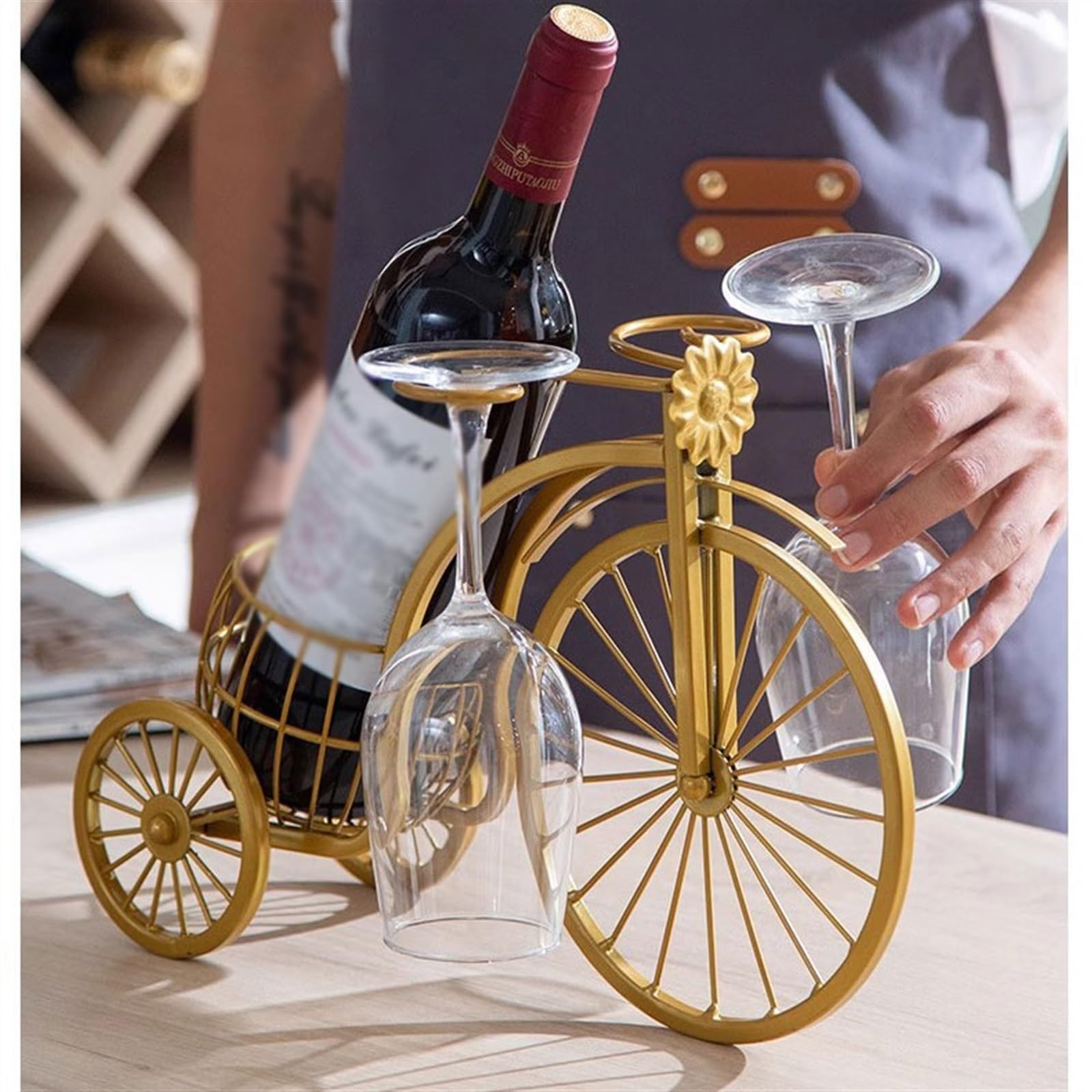 Soporte para vino Soporte for copa de vino tinto, estante alto for, hogar Cocina