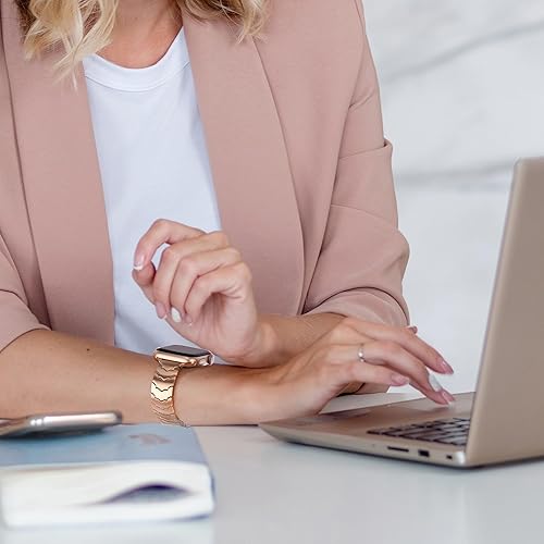 Miniatura 6 de Secbolt Correa de acero inoxidable compatible con Apple Watch Band de 1.496 pulgadas, 1.575 pulgadas, 1.614 pulgadas, iWatch Series 987654321SE,