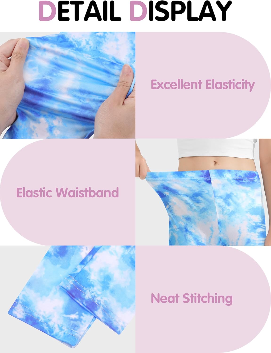 Resinta 4 Pack Girls Leggings Tights Soft Comfortable Pants for Kids Stretchy Ankle Length Athletic Yoga 6-14 Years - Image 5