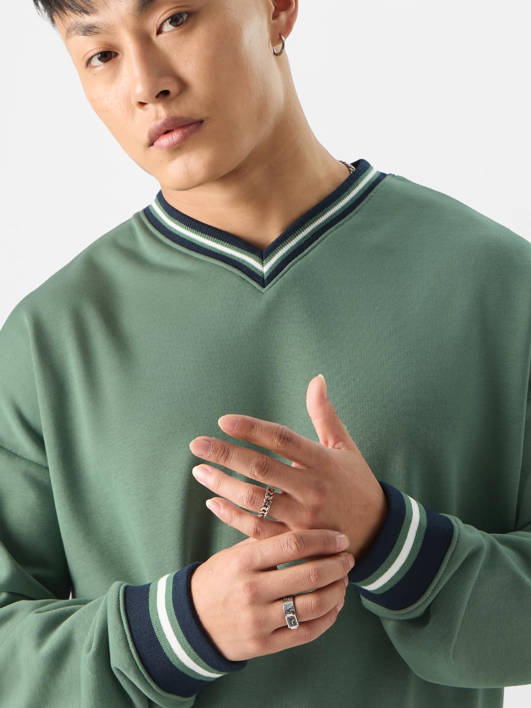 The Souled Store TSS Varsity: BayMen Bluzy oversize zielone
