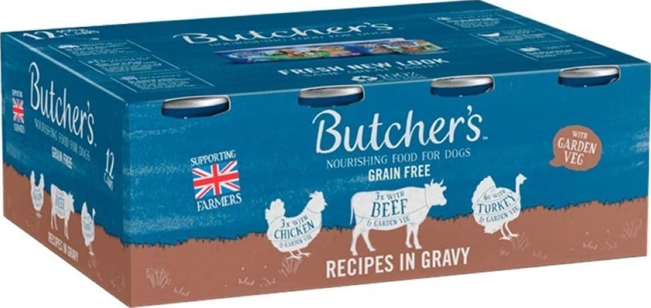 Butcher's Complete Wet Can Adult Dog Food Recipes in Gravy Pack 12x400g