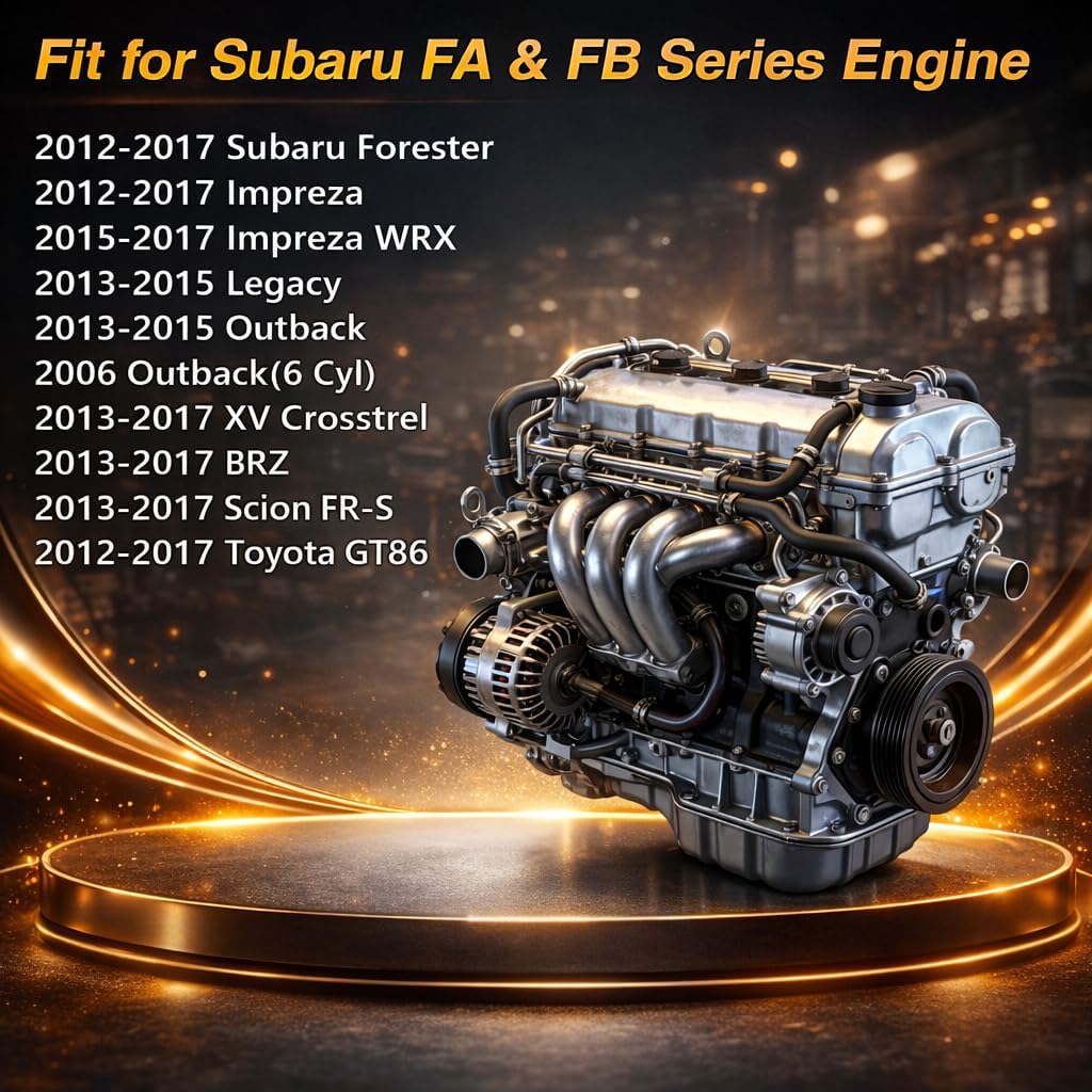 Stainless Steel Crankshaft Turning Socket for FB & FA Engines Compatible with Subaru Forester Impreza Legacy Outback BRZ Replace#: 18252AA000 (CNC Machined)