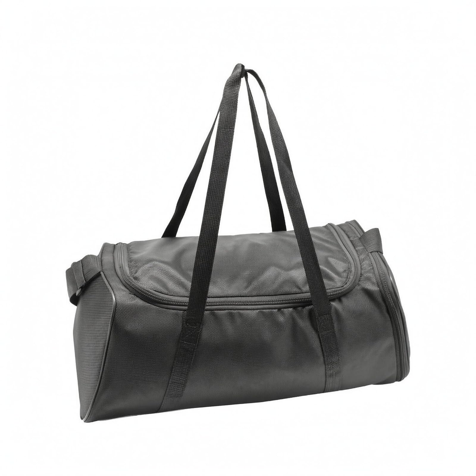 URJIX™ Textured Material Wet Dry Duffel Bag Zipper Closure Black | Storage Carrying Options Black-image-47