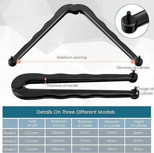 Miniatura 2 de 3 piezas de acero ajustable llave de cara alicates de pasador herramienta de instalación/extracción para almohadillas de respaldo en amoladora