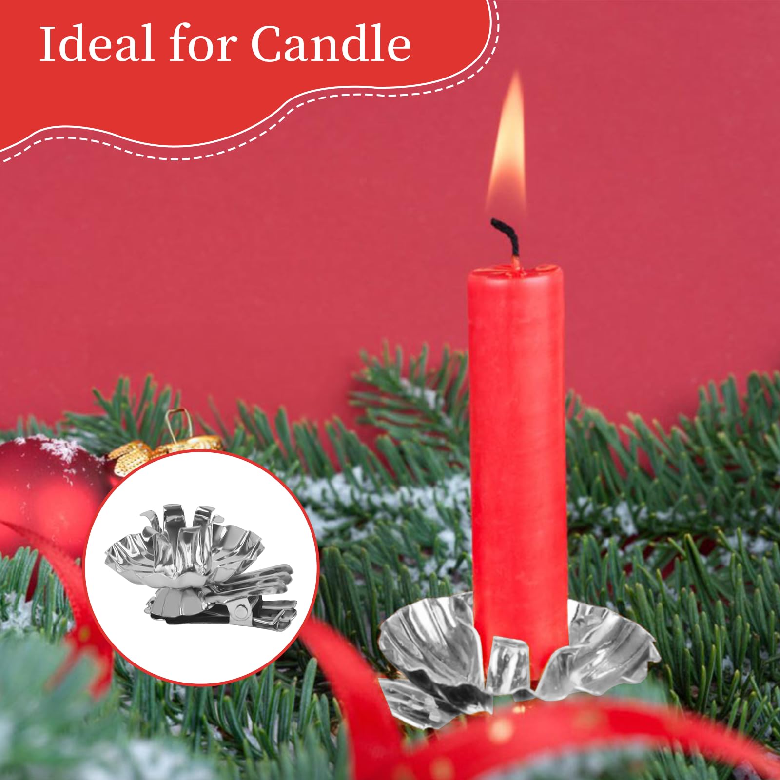 Scyca Weihnachtsbaum Spitze Kerzenständer - Metall Kronleuchter Für Baumspitze