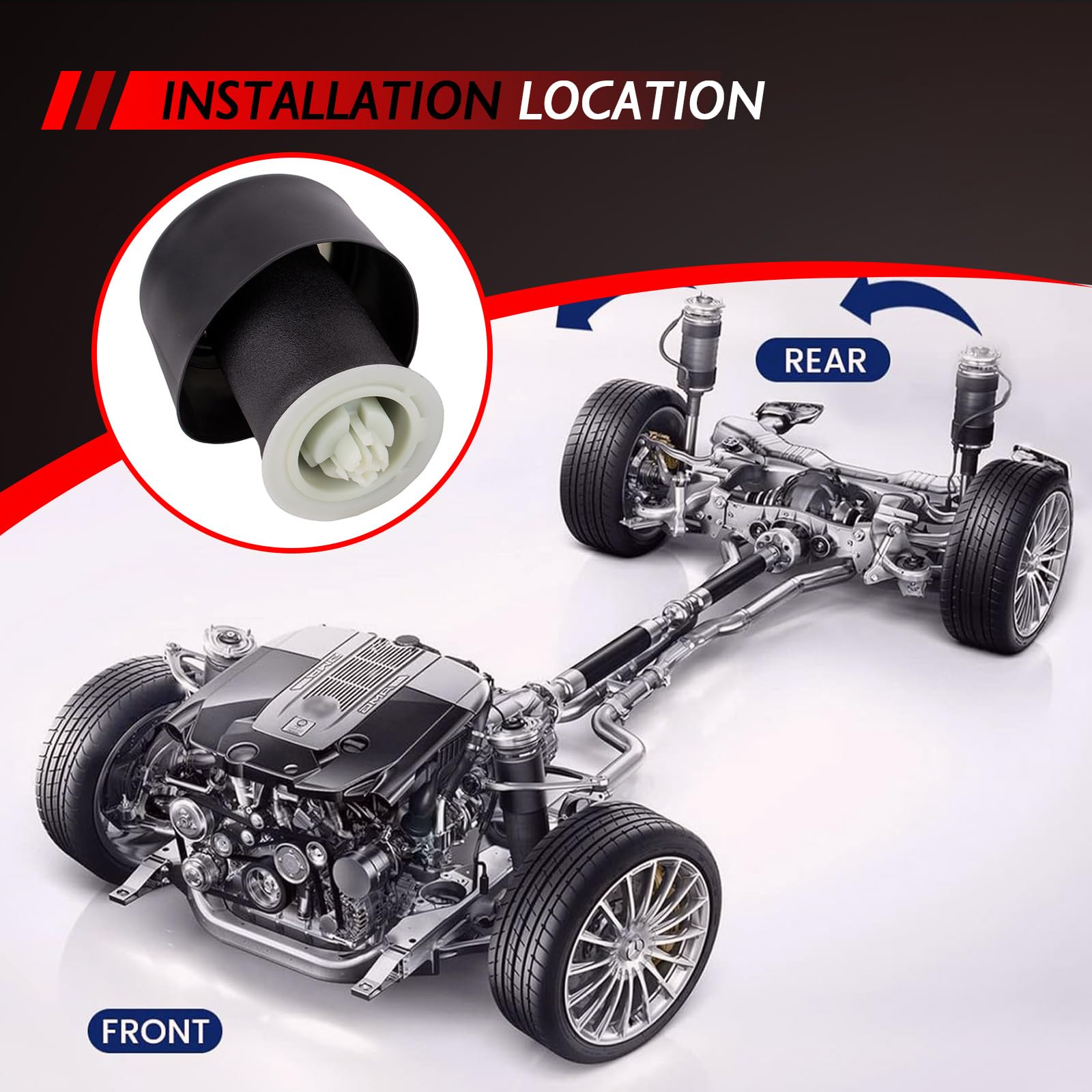 2x Hinten Luftfeder Luftfederung Links & Rechts Ersatz für 5er F10 5er Gran Turismo F07 5er Touring F11 Autozubehör Teil# 37106781827 37106781828 37106781843 37106781844