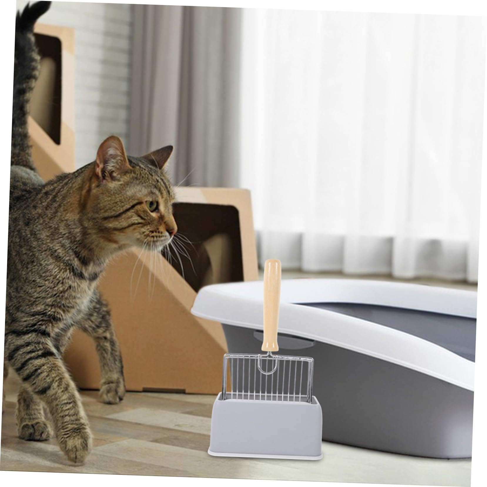 Toddmomy 4 Sätze Schaufel Für Katzenstreu Bewahren Sie Die Streuschaufel Mit Halterung Auf Katze Für KOT Katzenstreuschaufelhalter Katzenstreusieb Okokat Sieben Von Tierkot Dark Grey Abs