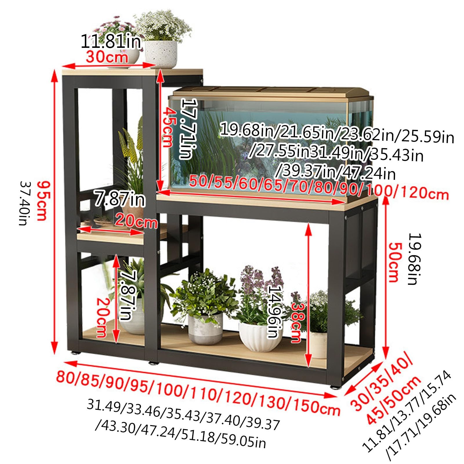 Mobiletto per Acquario, Supporto per Acquario, Tavolino per Acquario