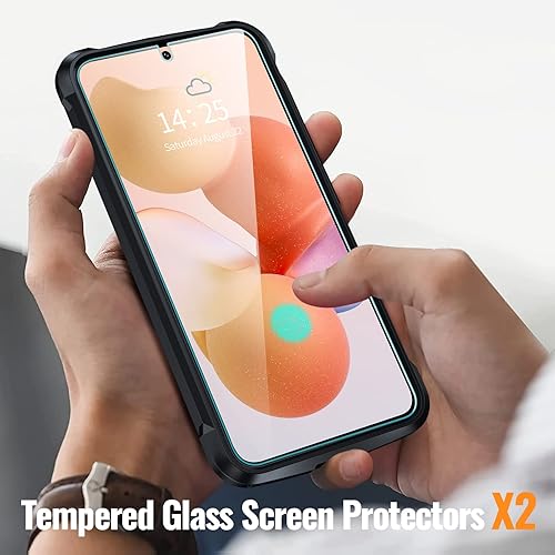 Miniatura 2 de Oterkin Funda transparente para Samsung Galaxy S23+, antiamarilleo, 2 protectores de pantalla de vidrio templado, 4 bolsas de aire, a prueba de