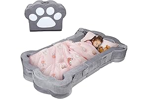 Foldable Toddler Travel Bed for Kids Ages 1-3
