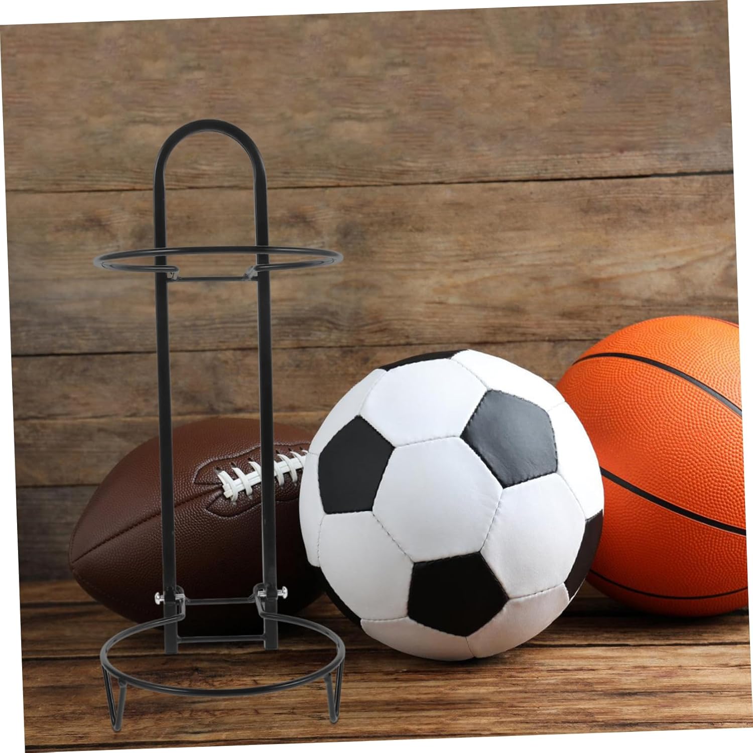 Vertical Ball Storage Rack Multi Layer Sports Organizer for Basketball Soccer Volleyball Wall Mounted Durable Holder for Home Gym School Use Elegant Design