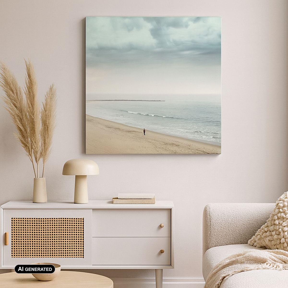 ARTTOR Cuadro Decorativo 70x70cm Moderno Cuadrado Paisajes Marino - 5931