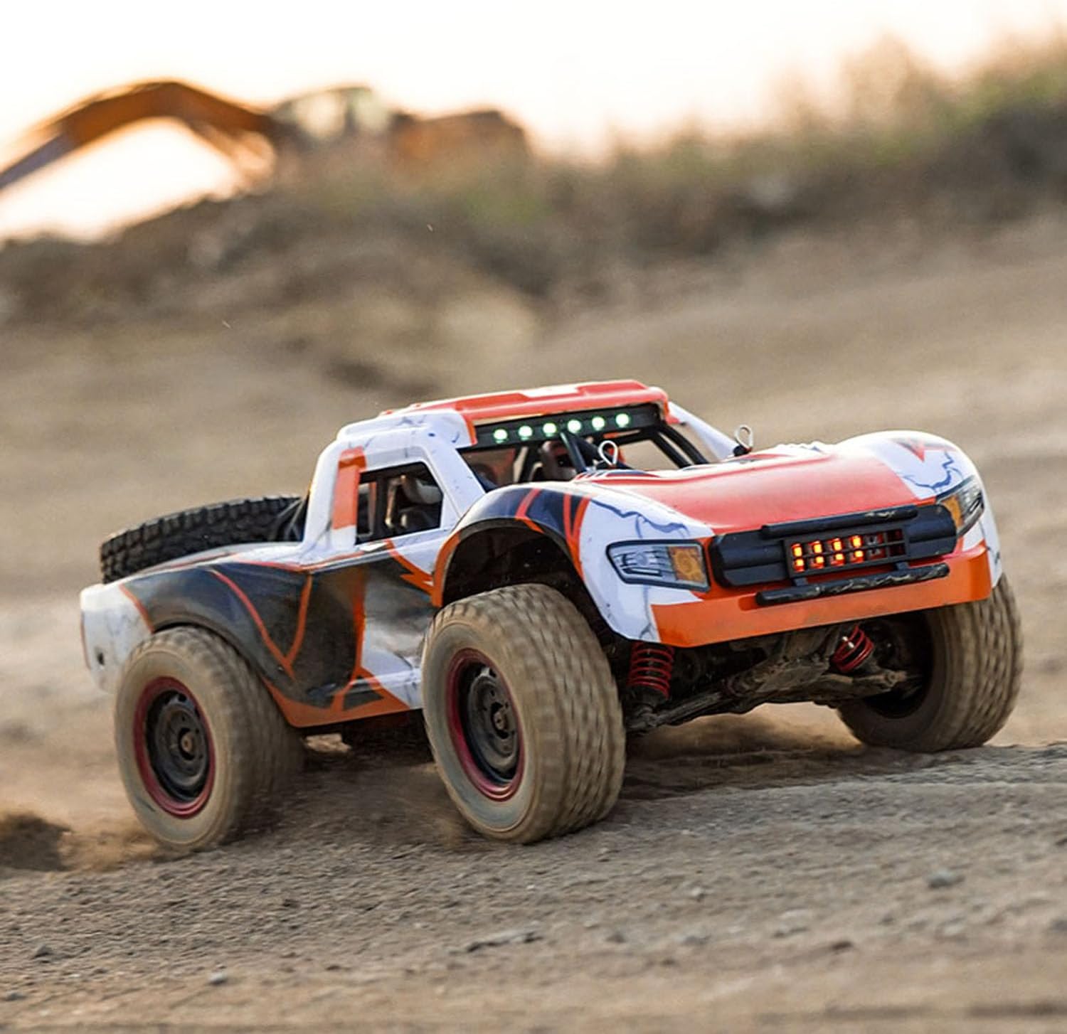 TOUCAN RC HOBBY 1/14 2.4G RC High Speed Off Road Vehicle 70KM/H Wireless Control 4WD Car Q130B Brushless Motor Servo Battery LED Lights RTR