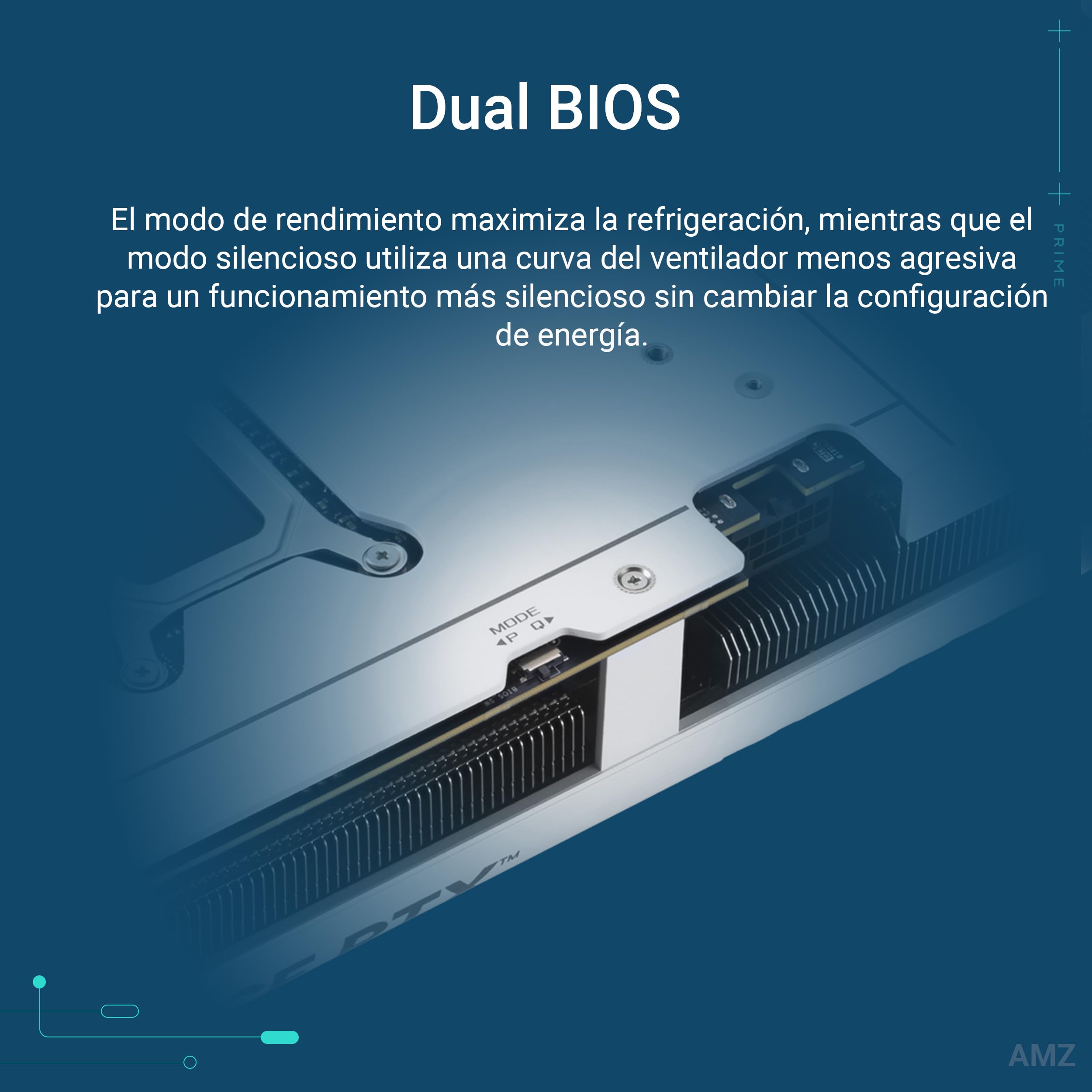 ASUS Prime GeForce RTX 5070 12 GB GDDR7 White OC Edition - Tarjeta gráfica | Compatible con SFF, PCIe 5.0, 12 GB GDDR7, HDMI/DP 2.1, 2,5 ranuras, ventiladores Axial-tech, BIOS dual