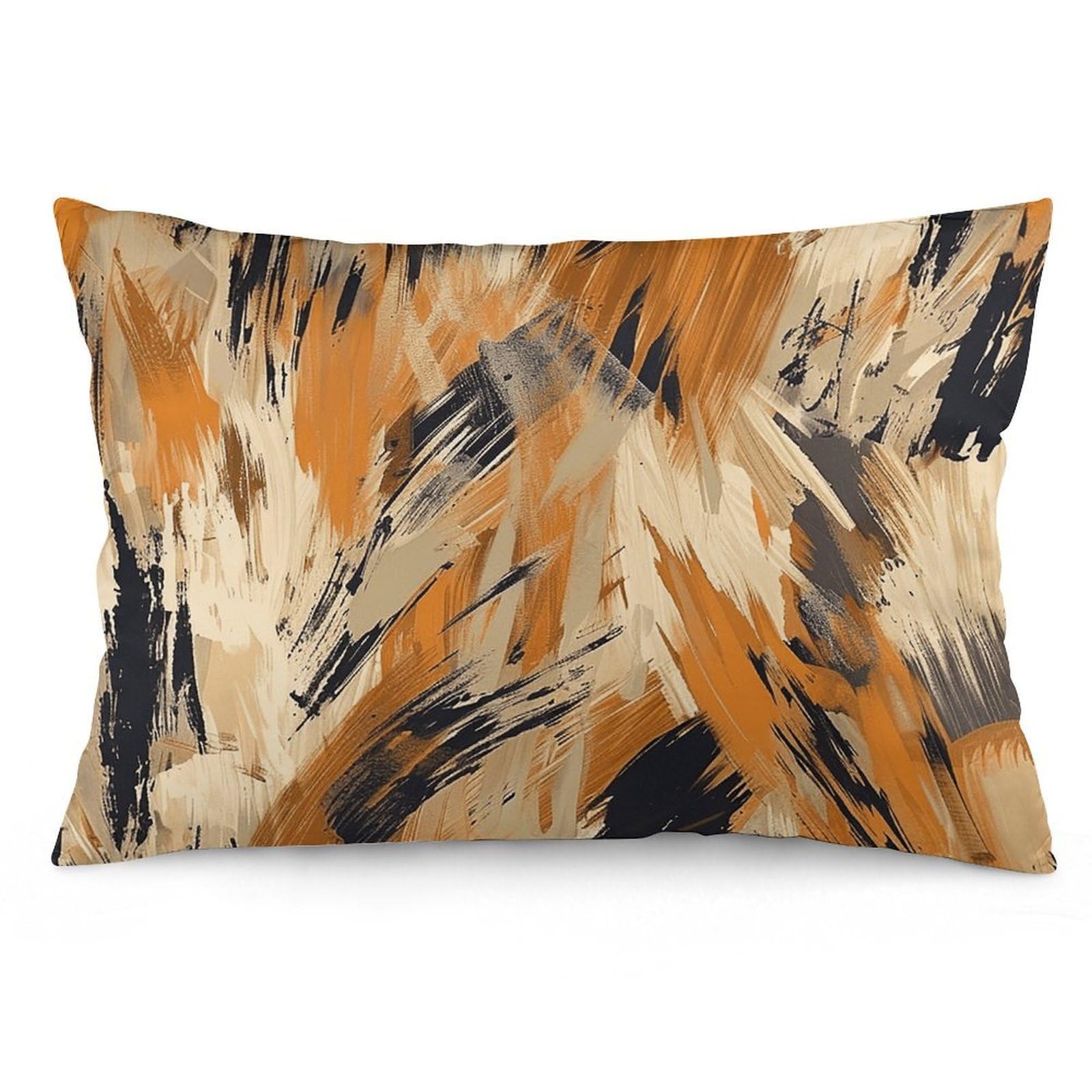 2 Pack Pillow Cases for Hair and Skin, Soft Breathable Pillow Case Covers with Hidden Zipper, with Tiger Stripes Pillowcase 16 "x24 Pillow Covers for Sleeping Gift