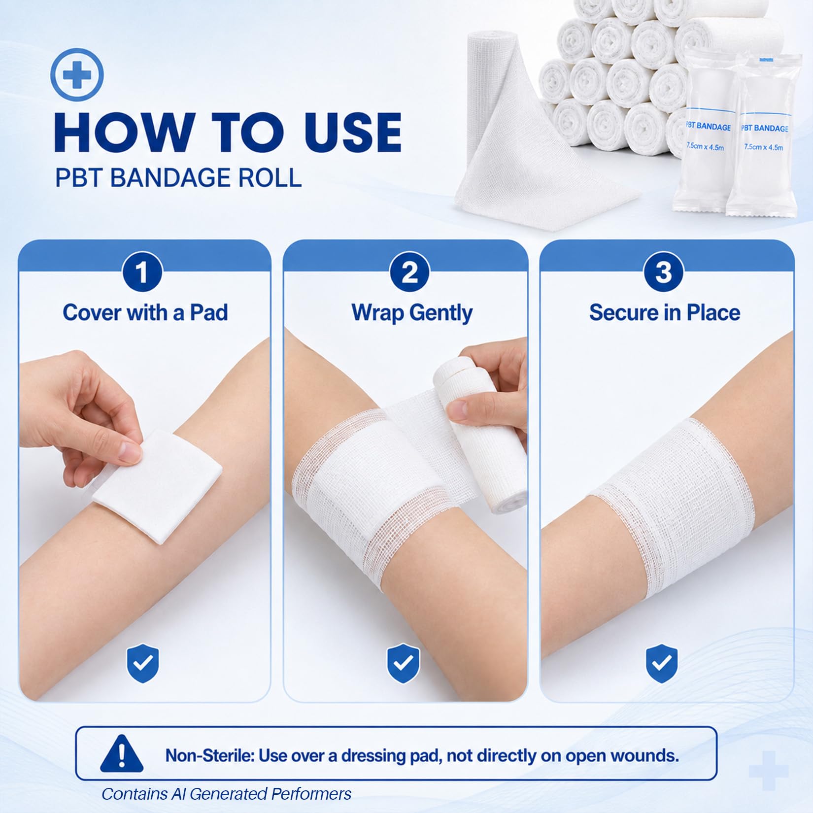 MAQIHAN 15PACK Gauze Rolls Bandages - 3 in x 4.9 Yards Rolled Gauze Wrap — Amazon image 5