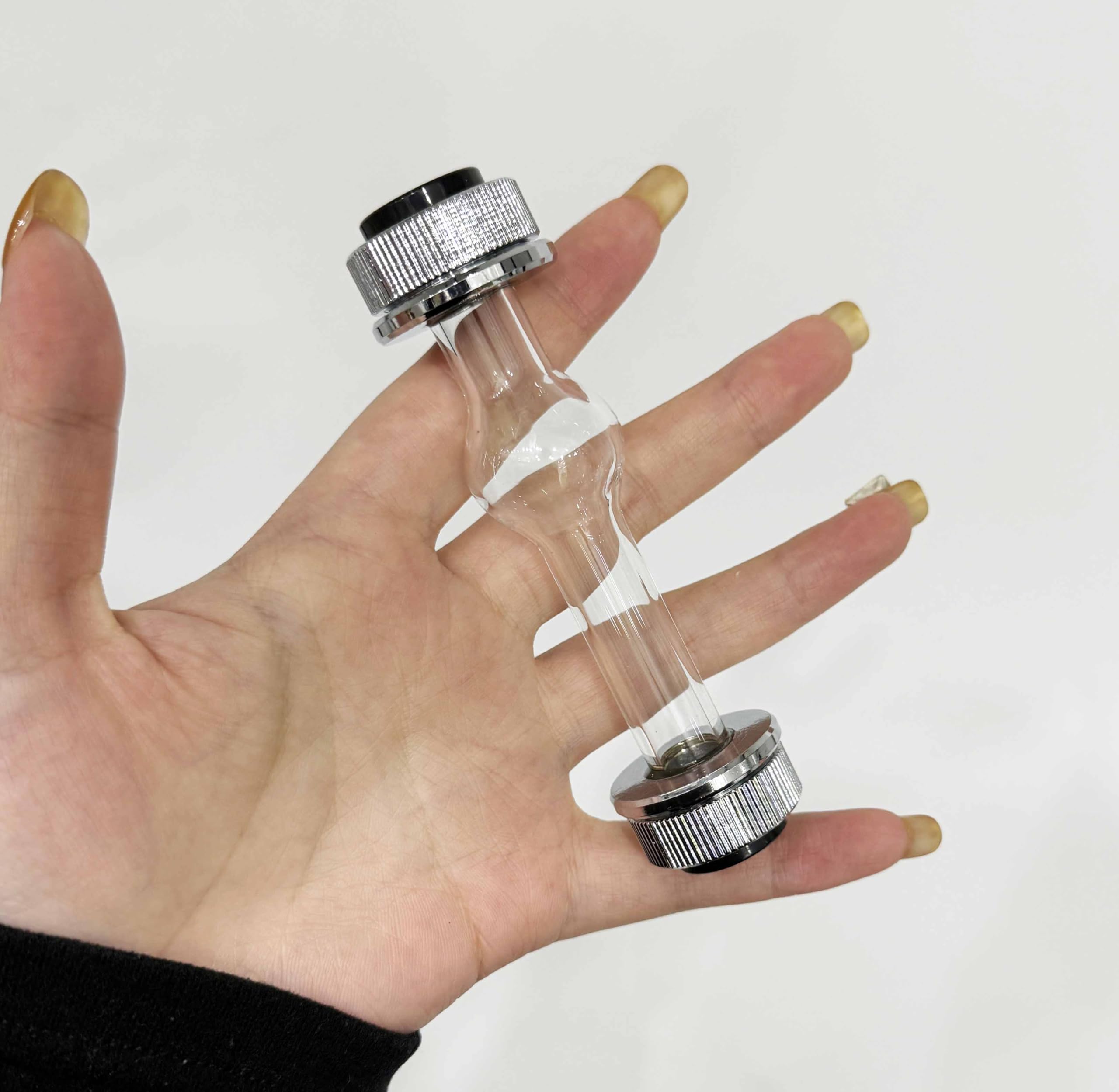 Rurka polarymetryczna 100 ml – szklana i metalowa, średnica 15 mm, pojemność próbki 20 ml