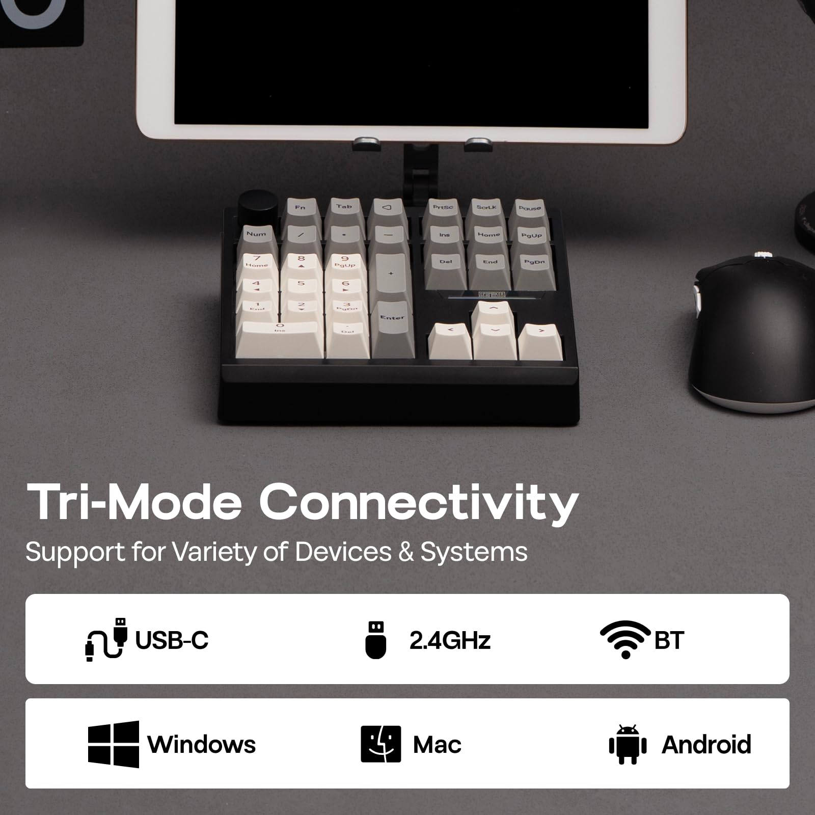 Amazon | EPOMAKER TH33 VIA ワイヤレスメカニカルテンキー BT/2.4GHz