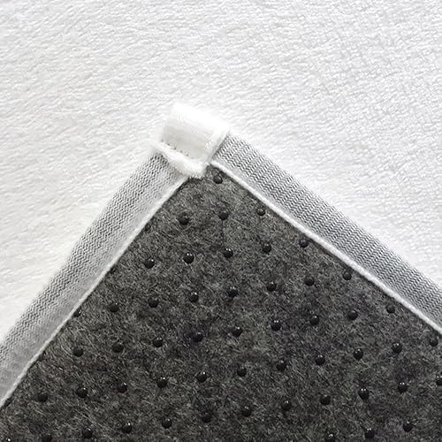 Miniatura 4 de Alfombras de baño color verde azulado, rústicas, elegantes, florales, turquesa y gris, diseño de flores silvestres, bonito diseño de plantas de