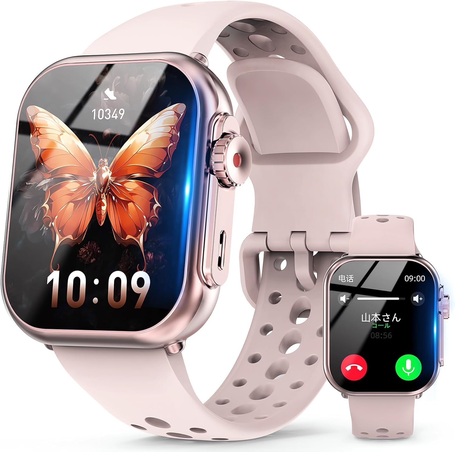 ❤スマートウォッチ ダイヤモンドデザイン 通話機能 3種ベルト付 ❤スマートウォッチ ダイヤモンドデザイン 通話機能 3種ベルト付