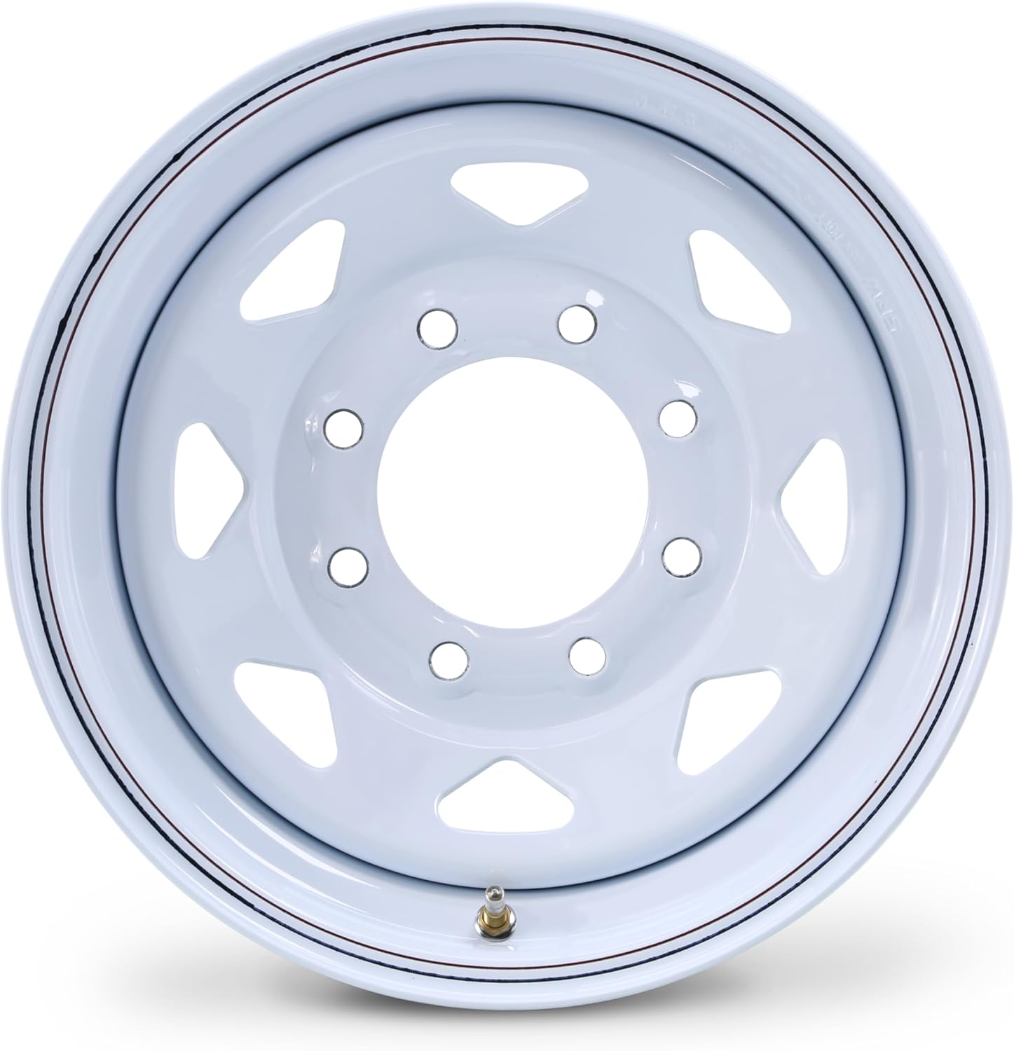 LIBRA 16 x 6 Heavy Duty Trailer Wheel 8 Lug on 6.5" Bolt Pattern White Spoke 4400lbs LCC-17059