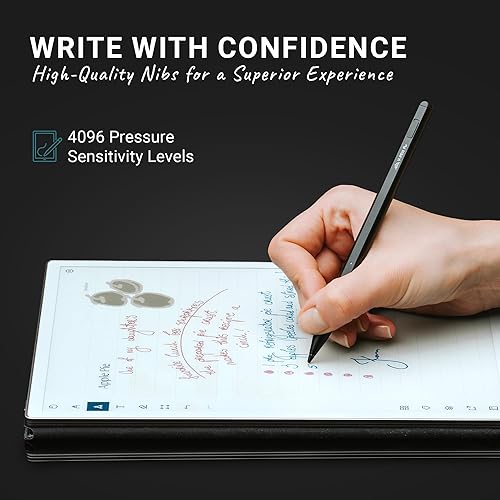 Miniatura 5 de V-Pen PRO - Puntas de repuesto (5 unidades) para el bolígrafo Notable Paper Pro, punta negra de alta calidad, asegurando precisión, fácil