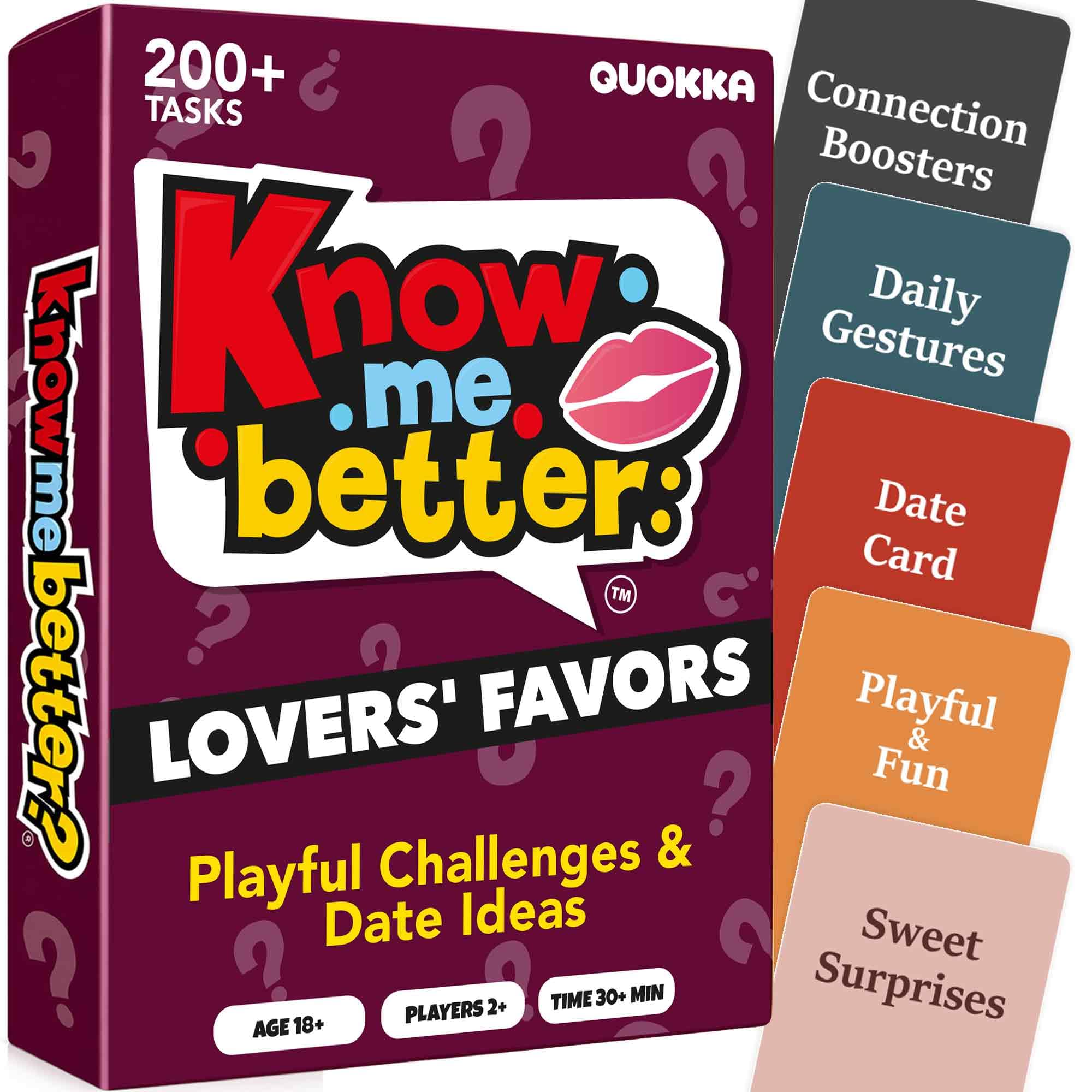 QUOKKA Couples Card Game Lovers’ Favors – Flirty Dare Game with Playful Challenges – Fun for Real-Life, Date Nights, and Spontaneous Moments