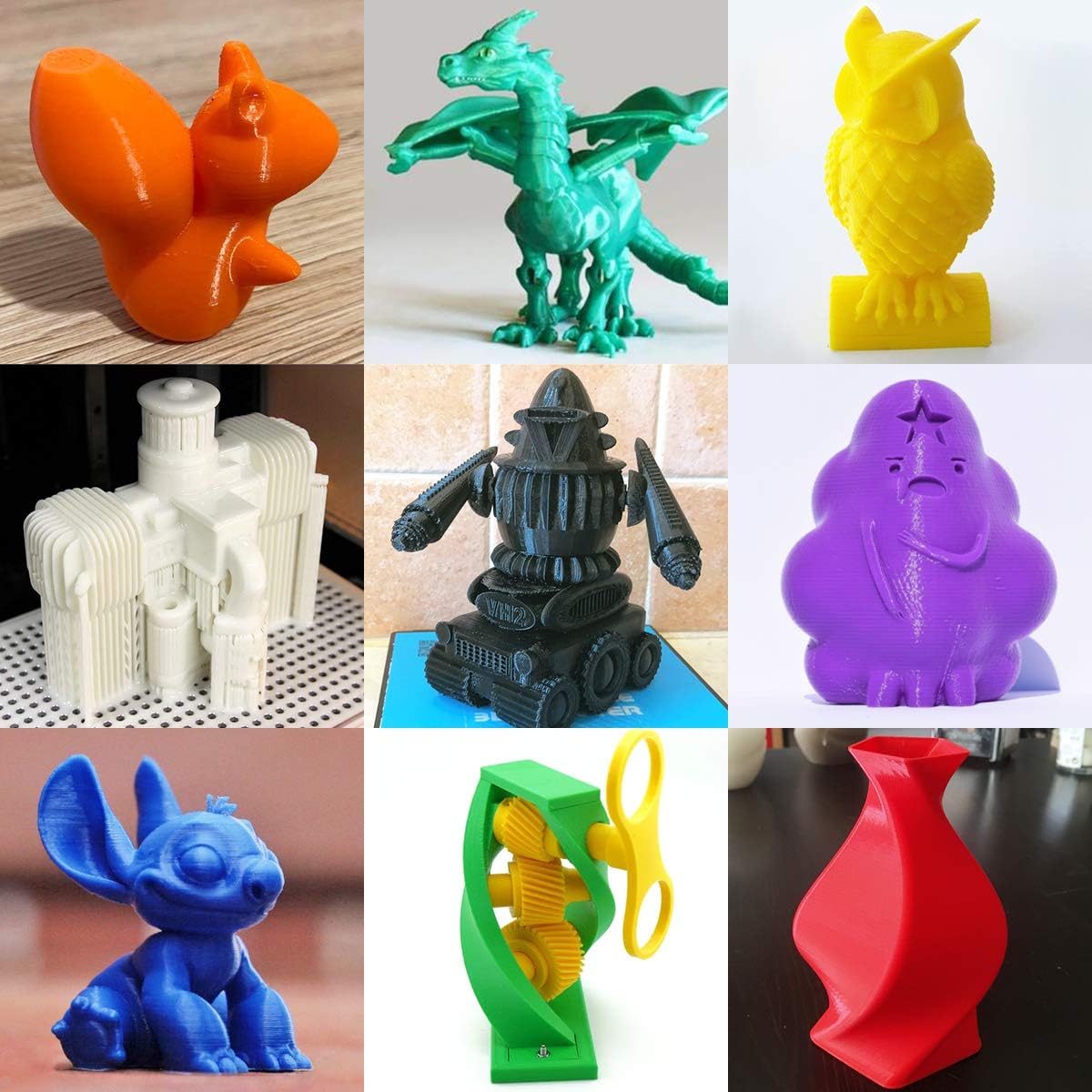 PLA Filament, 1.75mm 3D Printer Filament, PLA 3D Printing 1KG Spool, Dimensional Accuracy +/- 0.02mm, White : Industrial & Scientific