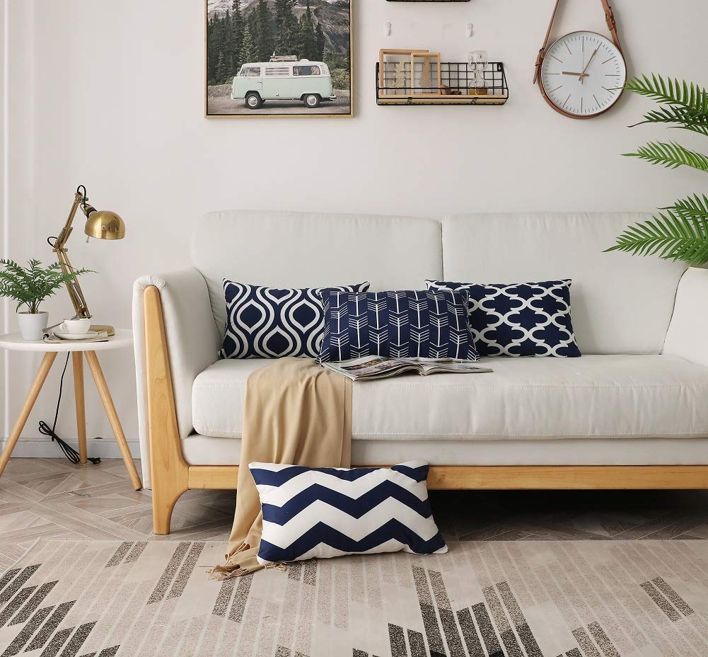 Amazon.co.jp: 幾何学模様クッションカバー 18 x 18インチ ベルベット