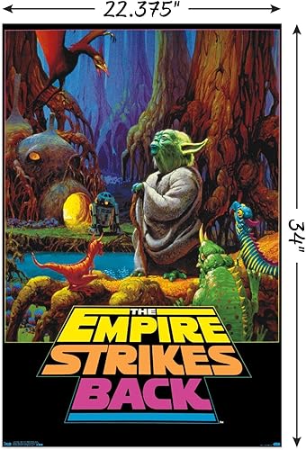 Miniatura 3 de Trends International Neon - Póster de pared de Star Wars - Empire Strikes Back, 22.375 x 34 pulgadas, versión sin marco