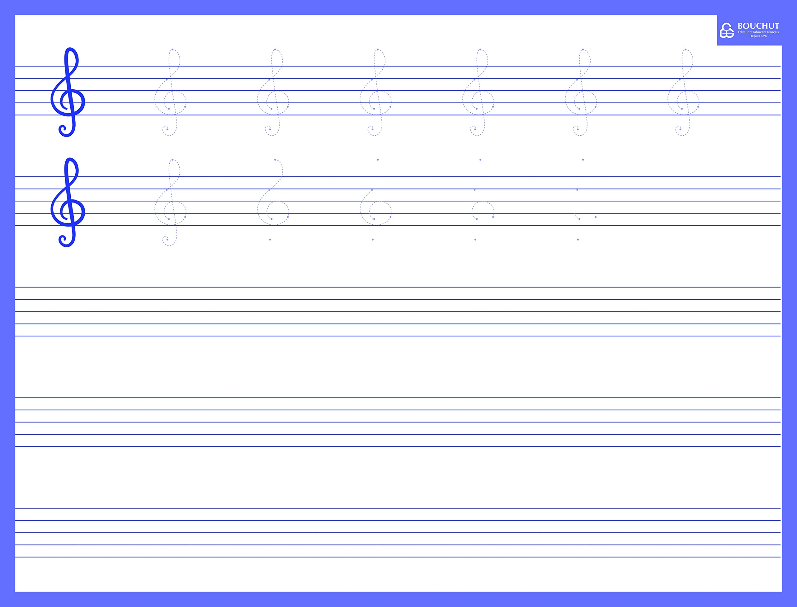 ARDOISE SOLFEGE MINI 21 x 26,5 cm BOUCHUT