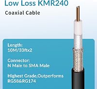 Nelawya 5G/4G LTE Kültéri Antenna MIMO 698-3800MHz 12dBi SMA/TS9 10m Kábellel 4