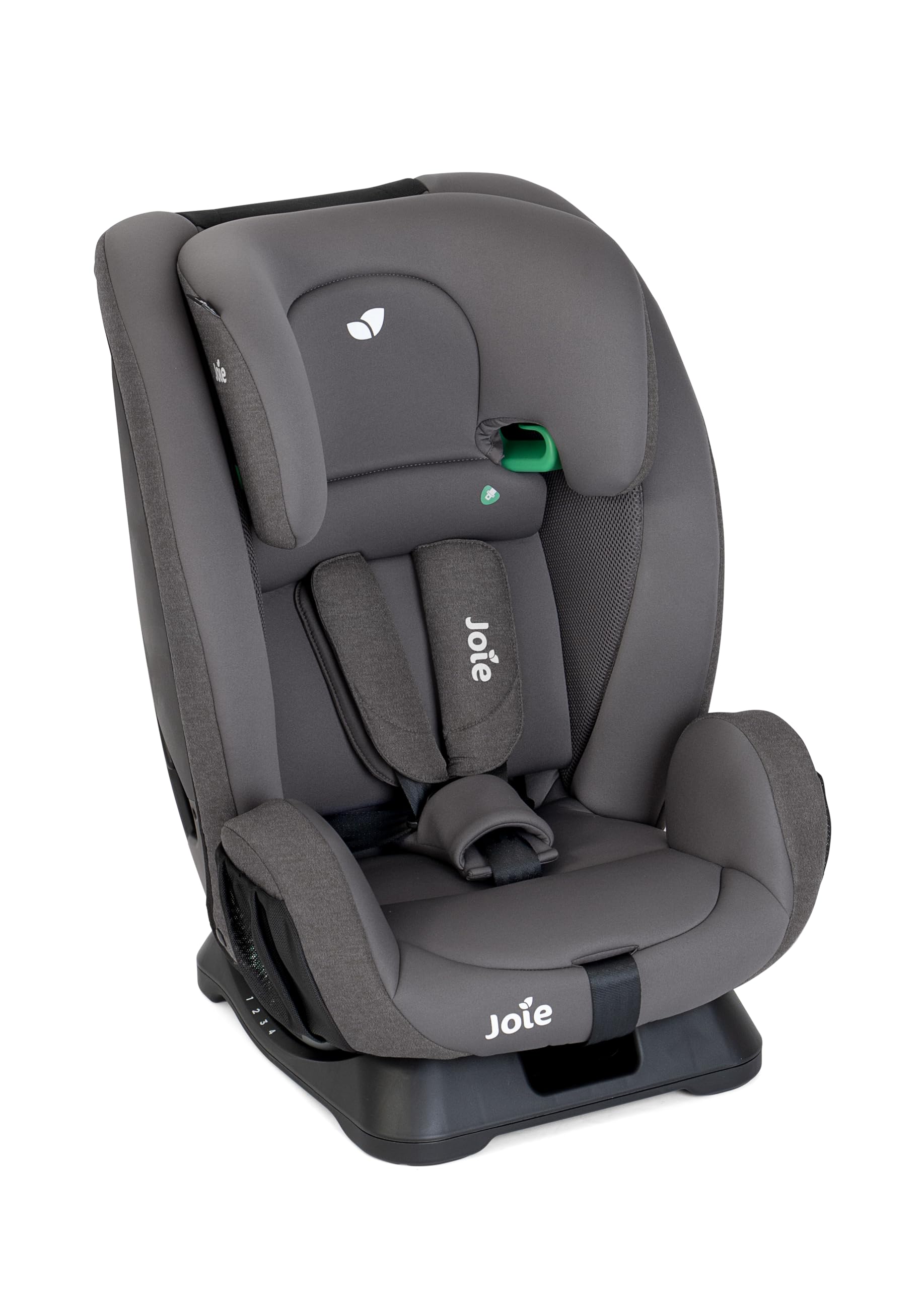 Joie fortifi™ R129 seggiolino auto i-Size, nel senso di marcia, 4 posizioni di reclinazione, installazione con cintura semplice, poggiatesta GrowTogether™ – da 15 mesi a 12 anni (76–145 cm), Thunder