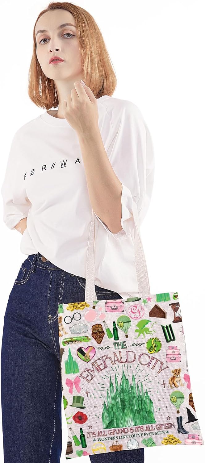 WZMPA Witch Musical Tote Bag Sorceress Theatre Fans Gift The Emerald City Witch Grocery Bag Witches Merch - Image 4