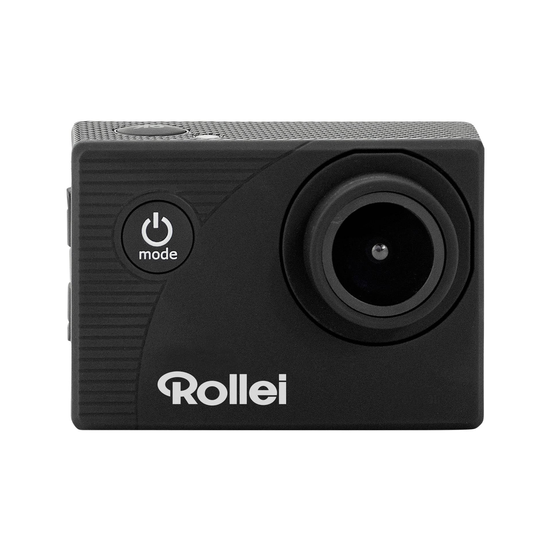 Rollei Actioncam 372 kamera sportowa z rozdzielczością wideo Full HD 1080p/30 kl./s, obiektyw szerokokątny, wodoodporna do 30 m, w zestawie podwodny futerał ochronny, czarna