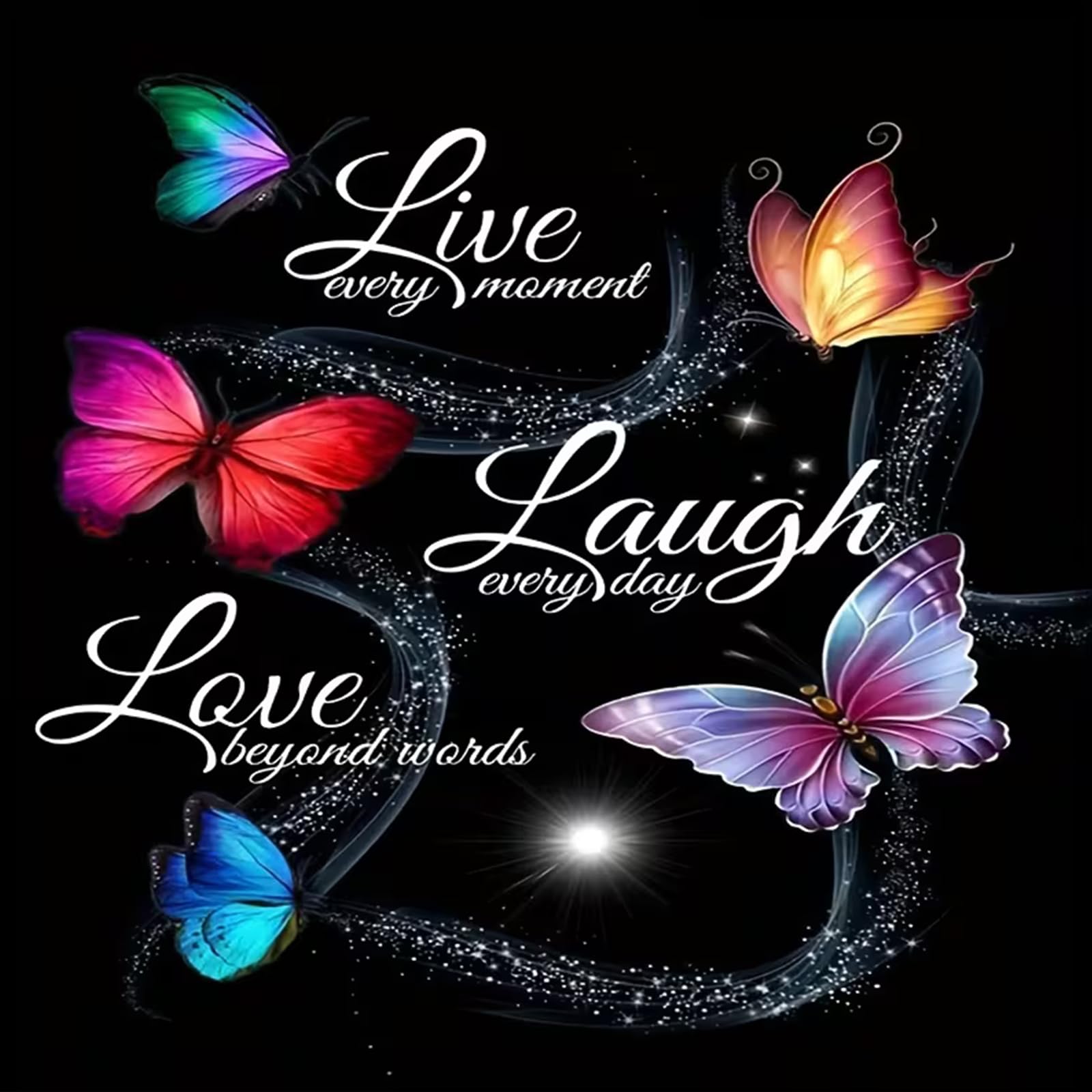 CXYQLC DIY 5D Animal Butterfly Diamond Painting Kits for Adults, Butterflies Fluttering Diamond Painting Full Drill Crystal Rhinestone Embroidery Craft Kits for Home Wall Decor Gifts 11.8x11.8inch