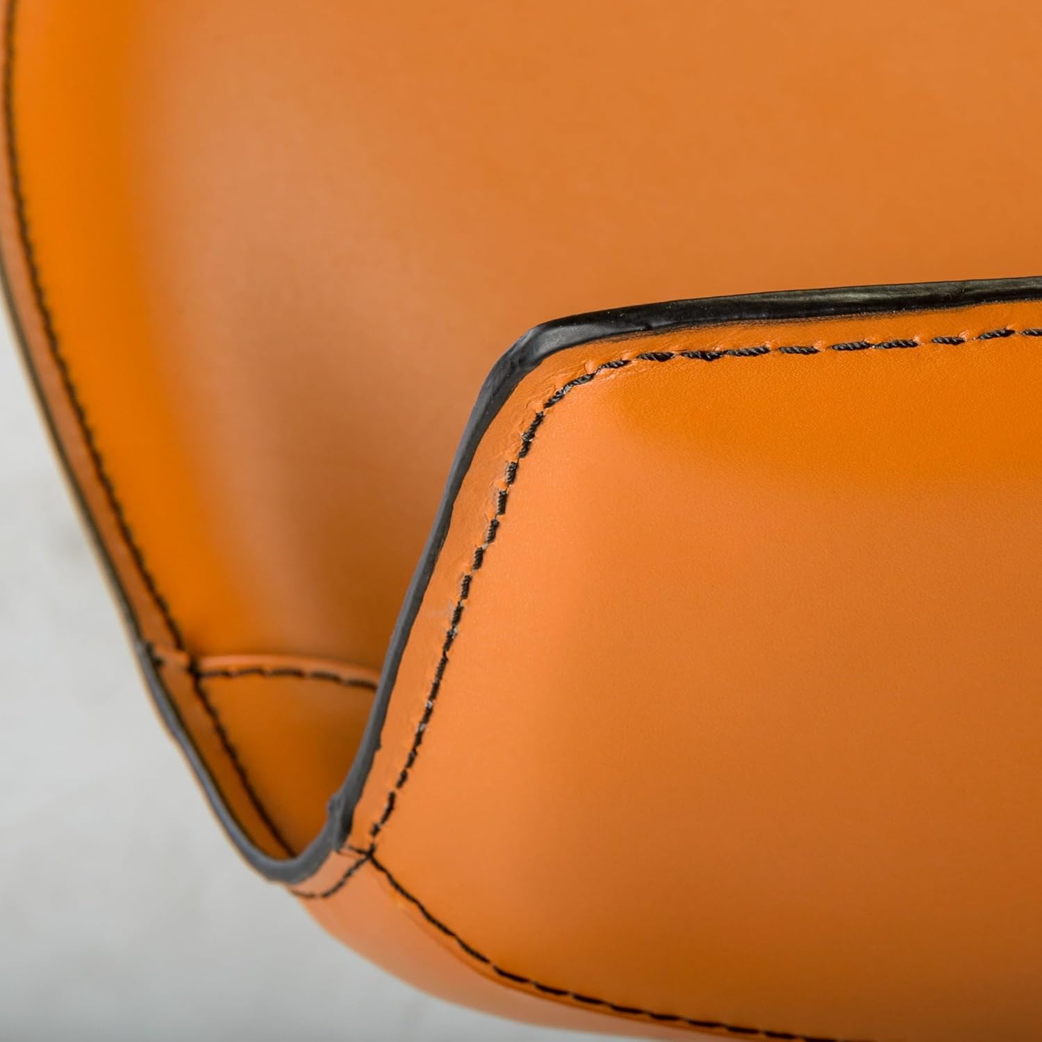 Euro Style Rudy Adjustable Swivel Bar and Counter Stool | Modern, Comfortable Seating for Kitchen, Home Bar, or Dining | Cognac Seat with Brushed Stainless Steel Base | Set of 1