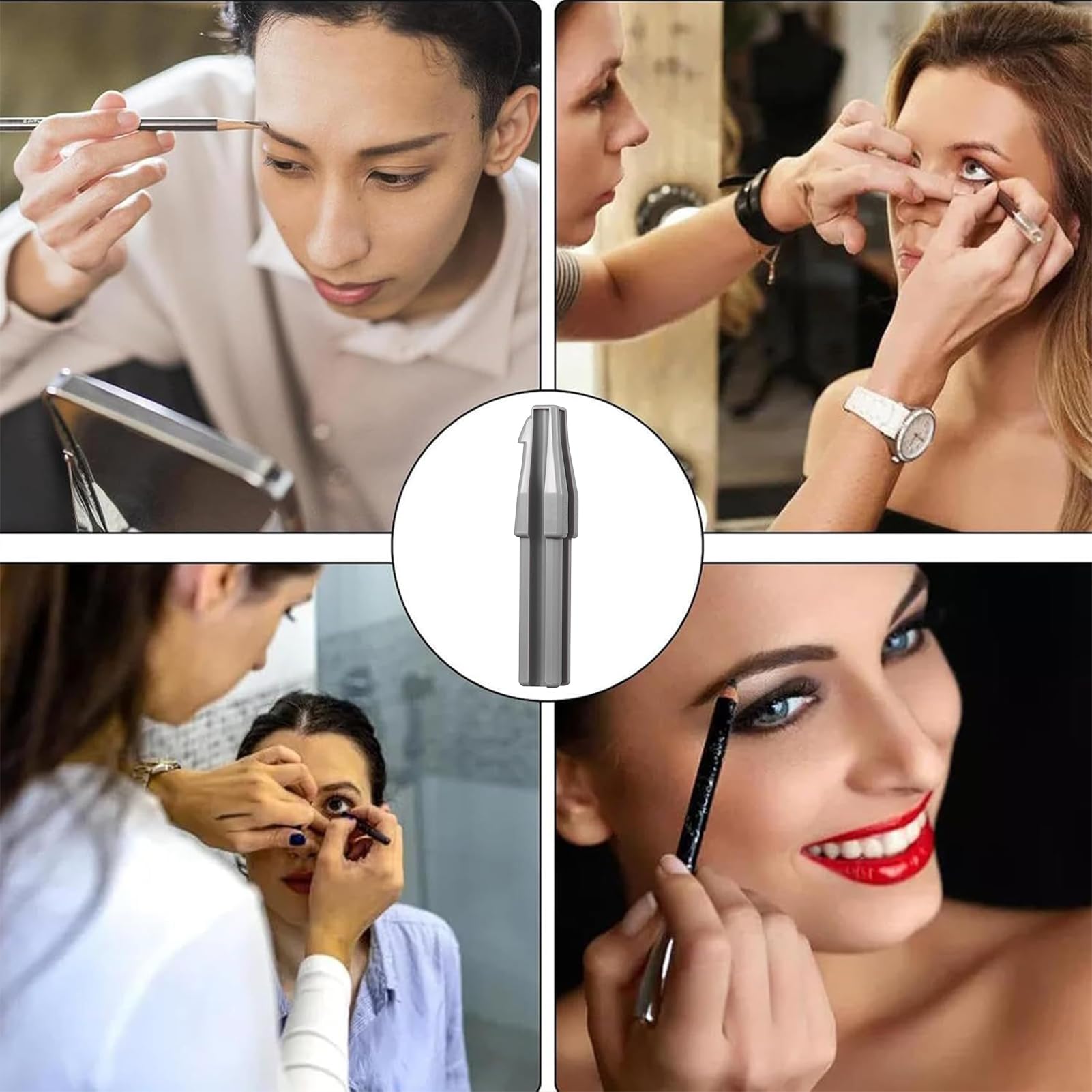 Tailleur pour crayons de sourcils | Outil de maquillage manuel, taille-crayon pour maquillage avec brosse à sourcils et cutter, pour femmes, débutantes et les