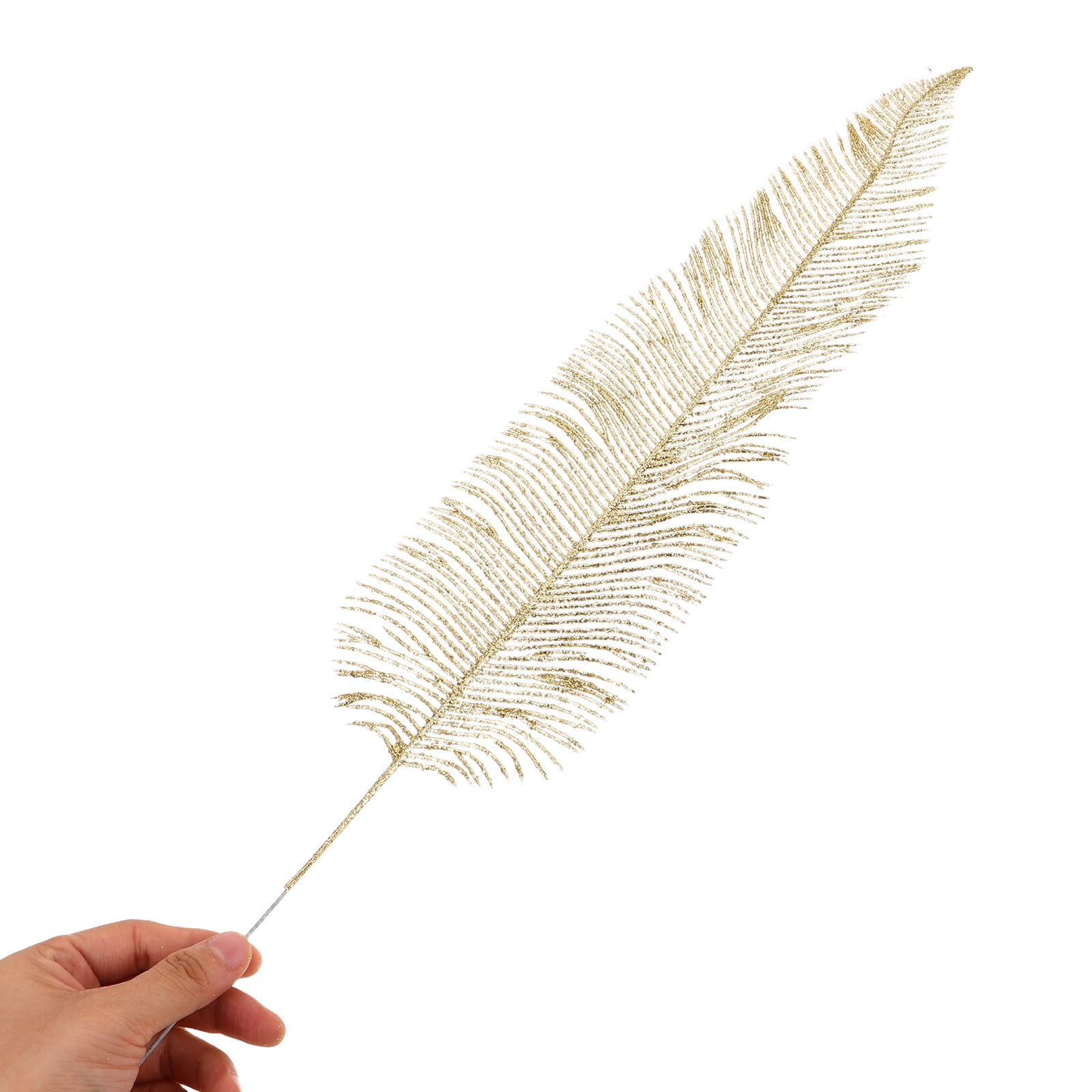Toyvian 40 Pezzi Foglie Artificiali Dorate per Albero di Natale,