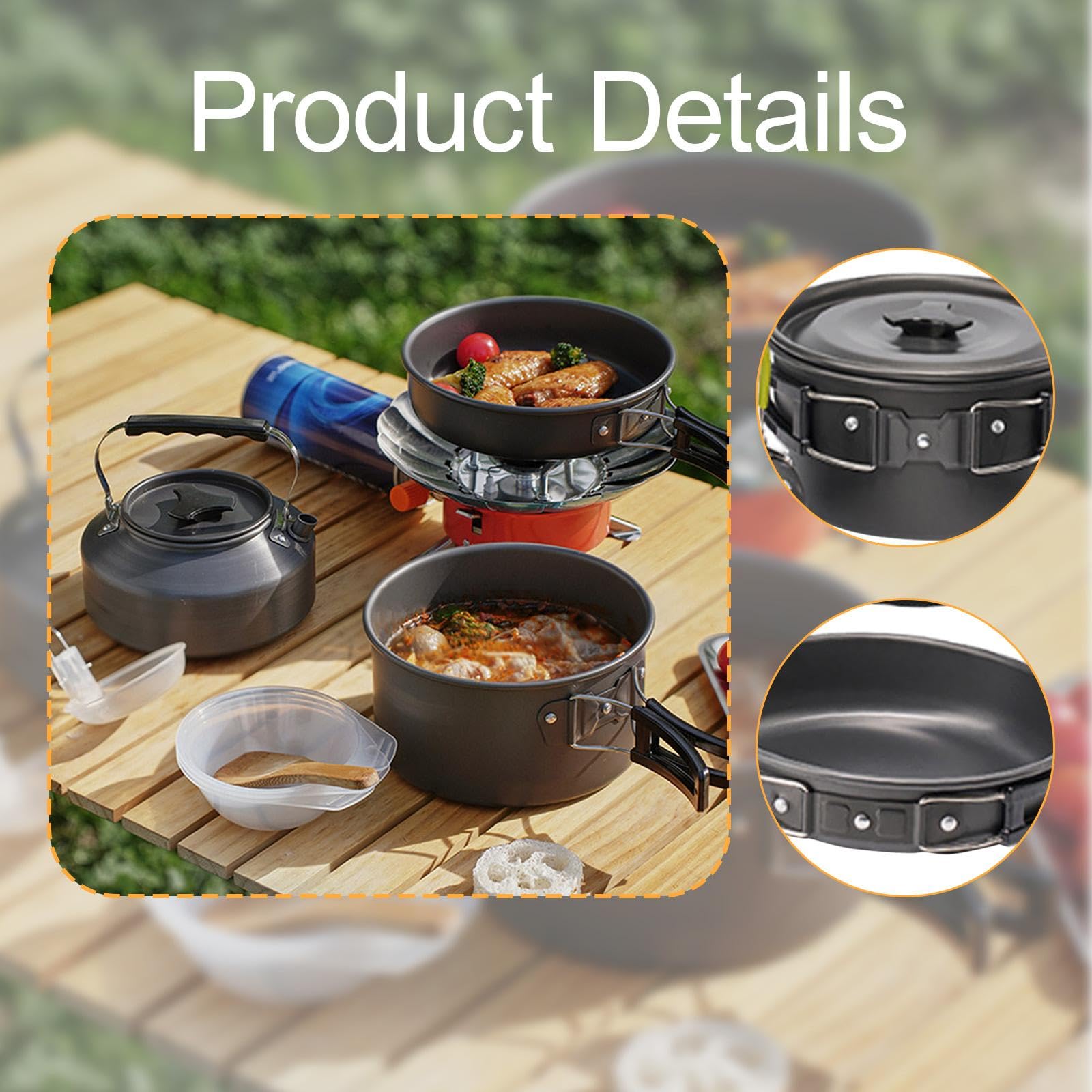 Amazon | Shamiina アルミクッカーセット キャンプクッカー