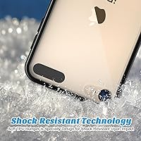 Vista 3 de ULAK Funda transparente compatible con iPod Touch 7/6/5 con 2 protectores de pantalla, [antiamarilleo] Funda protectora delgada y suave de TPU